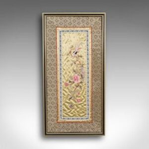 Antique Embroidered Chinese Silk Panel