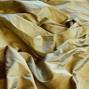 Antique Gold Botanical Silk Dupion
