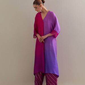 Burgundy Brocade Kaftan