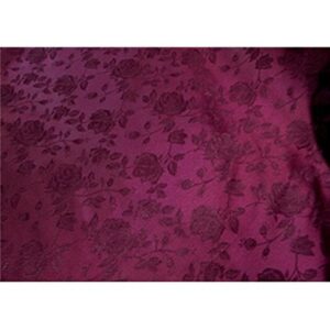 Burgundy Floral Jacquard Brocade