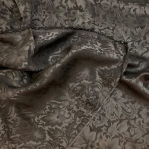 Charcoal Baroque Silk Taffeta