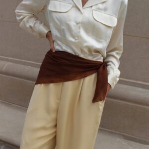 Cream Silk Charmeuse Blouse