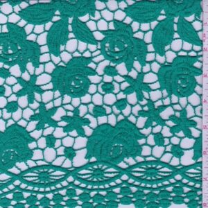 Emerald Floral Guipure Lace