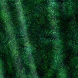 Emerald Paisley Cotton Velveteen