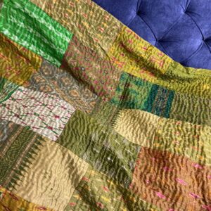 Emerald Silk Embroidered Bedspread