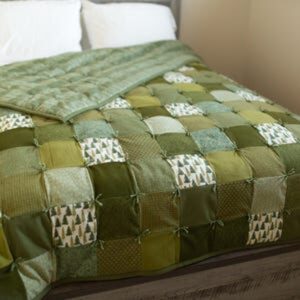 Forest Green Heirloom Patchwork Quilt