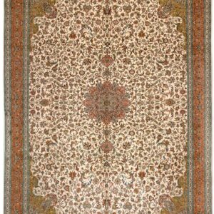 Hand-Knotted Silk on Silk Rug — 240 x 340 cm