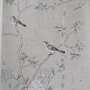 Hand-Painted Chinoiserie Silk Panel (4m)