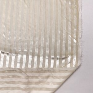Ivory Striped Silk Velvet