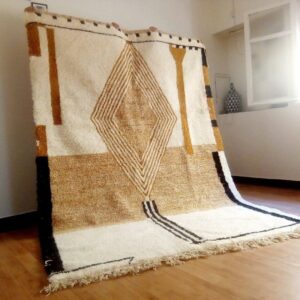 Modern Wool Berber Rug — 90 x 160 cm