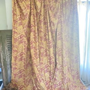 Saffron Damask Curtain Pair