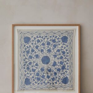Saffron Hand-Embroidered Suzani Bedspread
