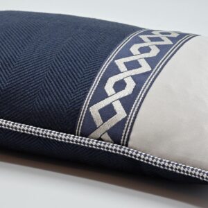 Sapphire Brocade Bolster Cushion