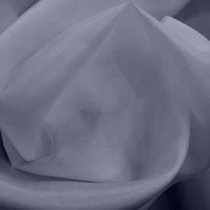 Slate Grey Floral Silk Habotai