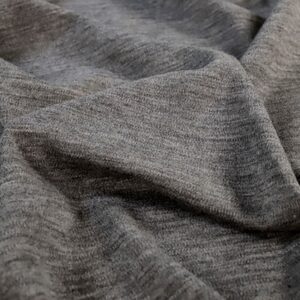 Slate Grey Paisley Merino Wool Jersey