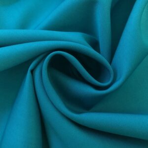 Teal Damask Merino Wool Jersey