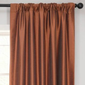 Wine Bespoke Silk Curtain Set