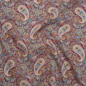 Wine Paisley Liberty-Style Tana Lawn