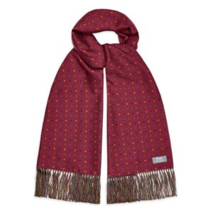 Wine Silk Twill Scarf